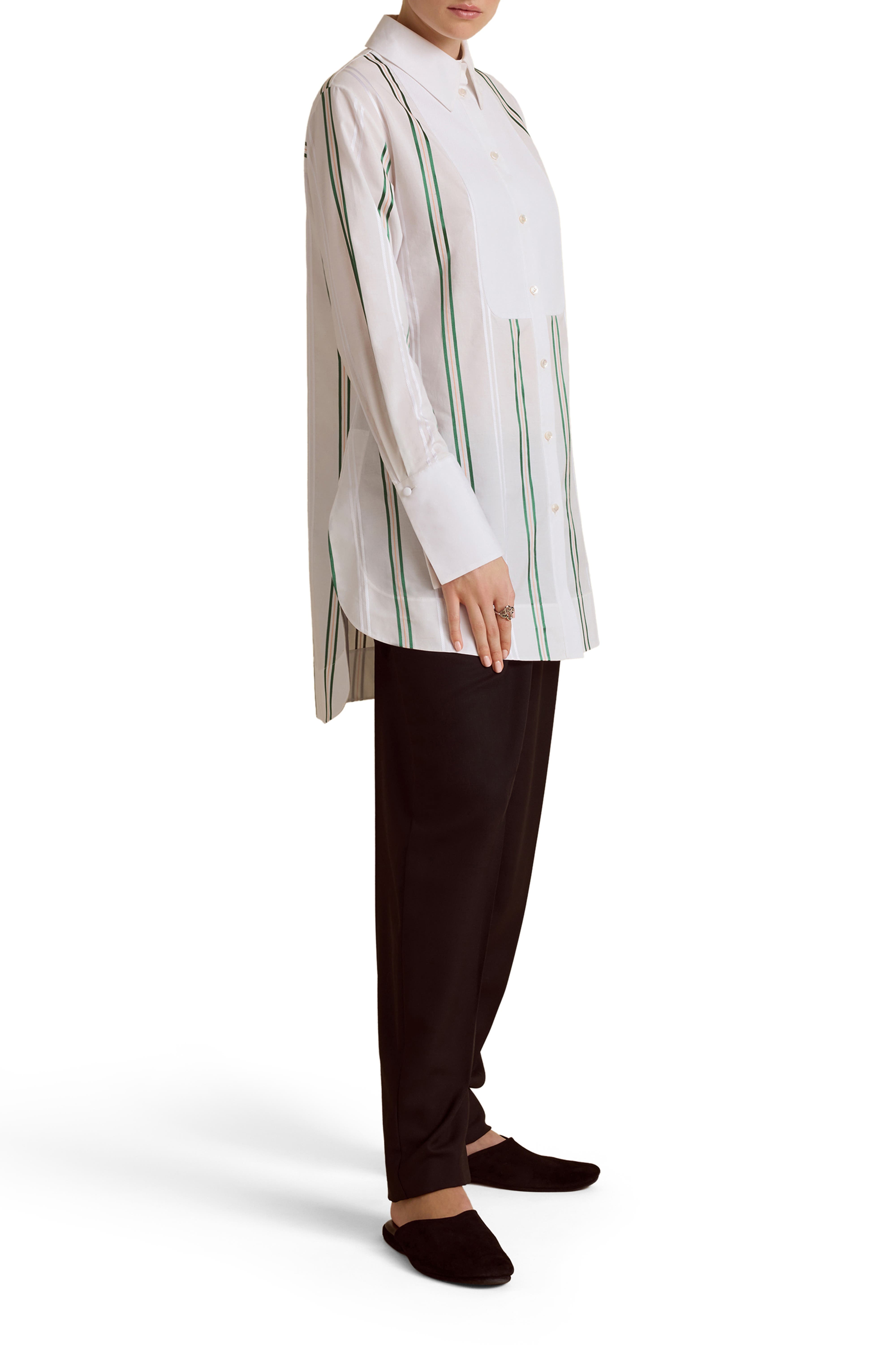 Optic White Pinstripe