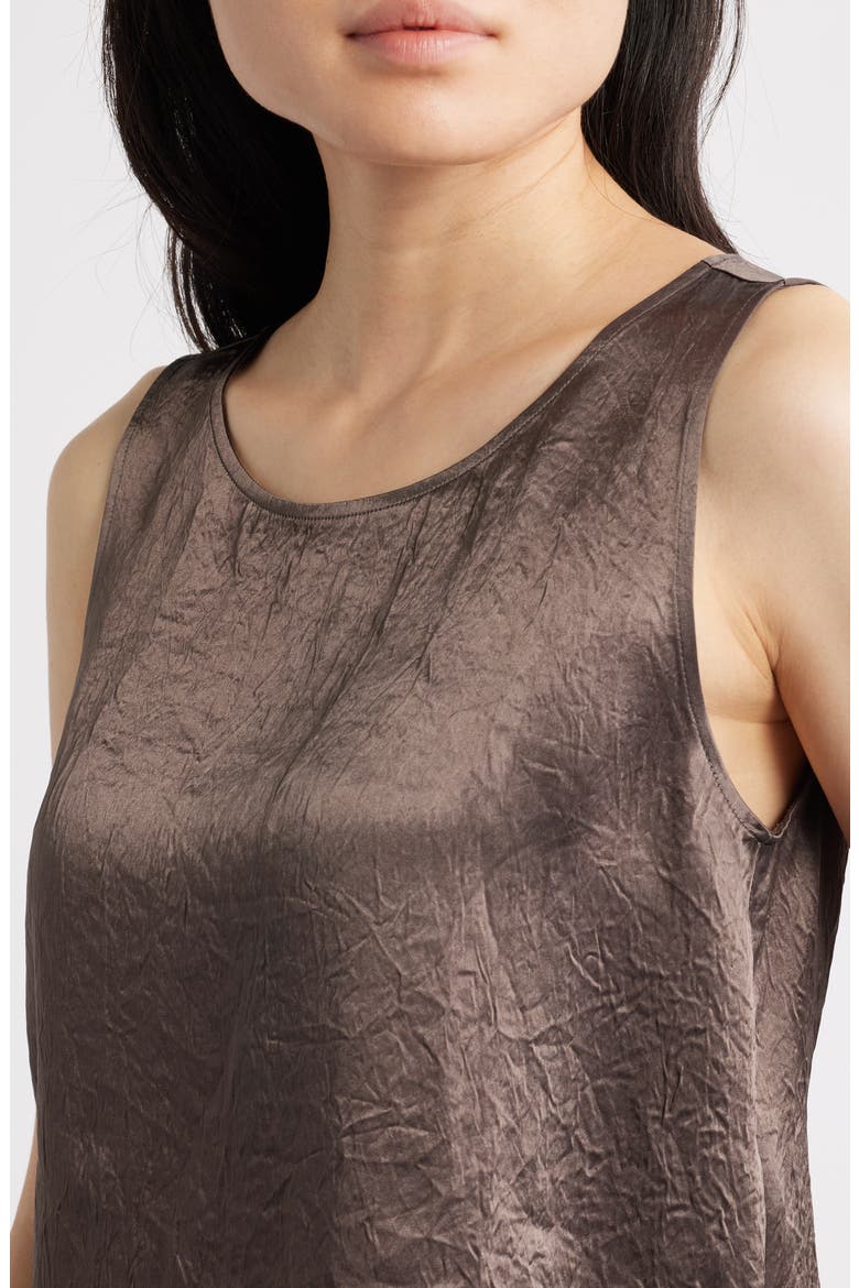 Crinkle Satin Shell Top, Alternate, color, RYE