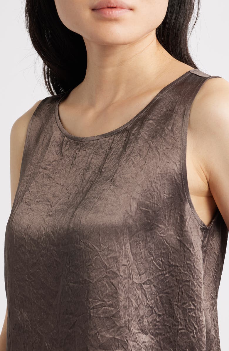 Eileen Fisher Crinkle Satin Shell Top, Alternate, color, Rye