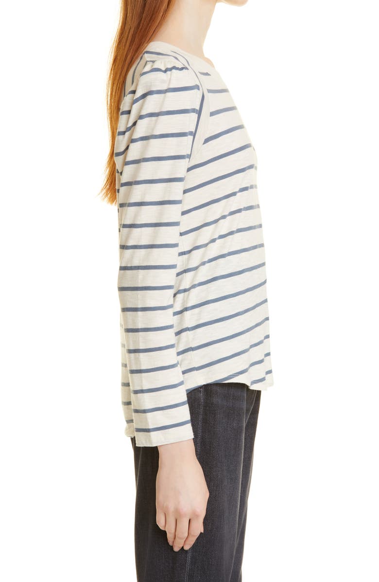 Veronica Beard Mason Stripe Long SleeveT-Shirt, Alternate, color, 