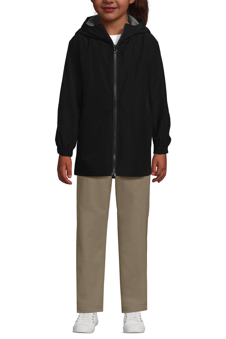 School Uniform Kids Rain Jacket, Main, color, Black