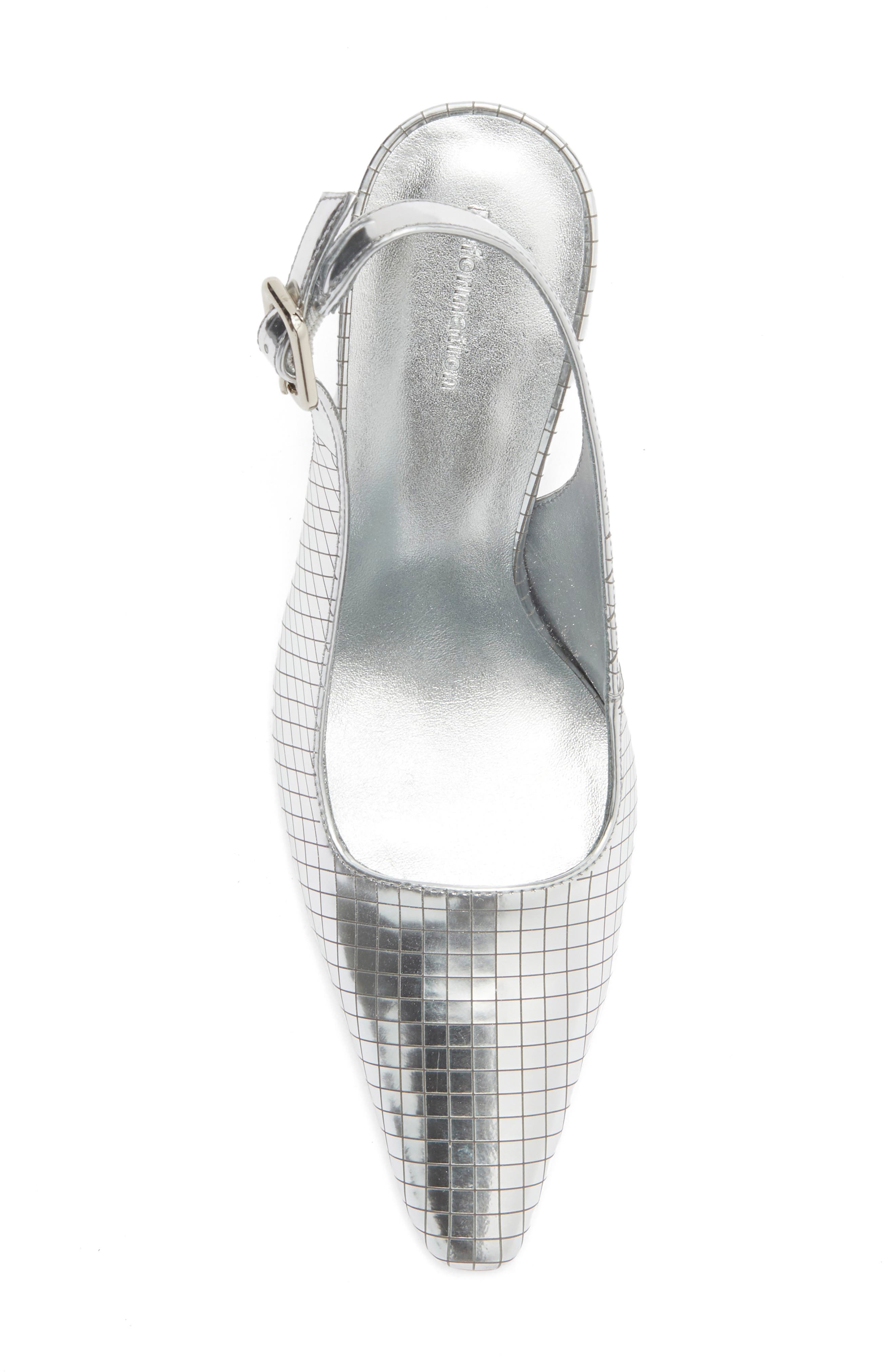 Nour Slingback Pump, Alternate, color, SILVER METALLIC DISCO