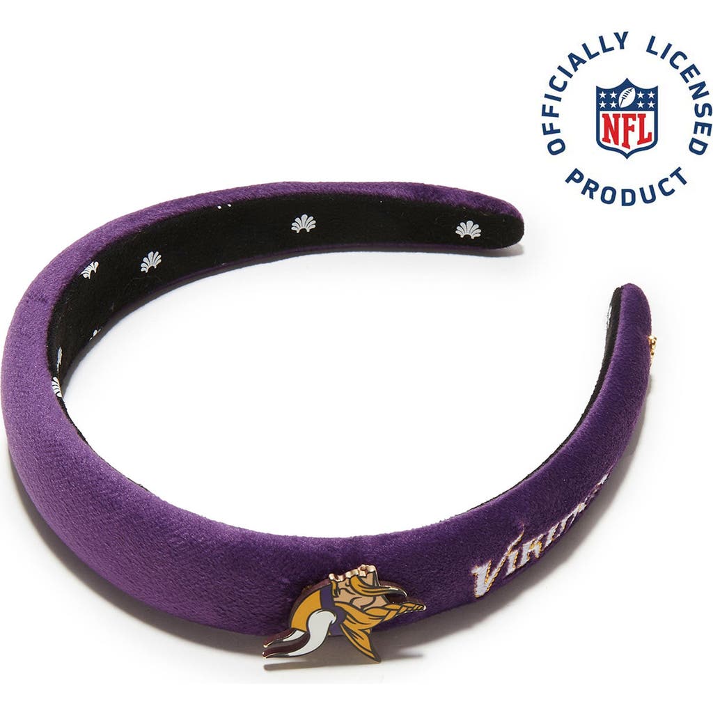Lele Sadoughi Minnesota Vikings Charlotte Headband In Burgundy