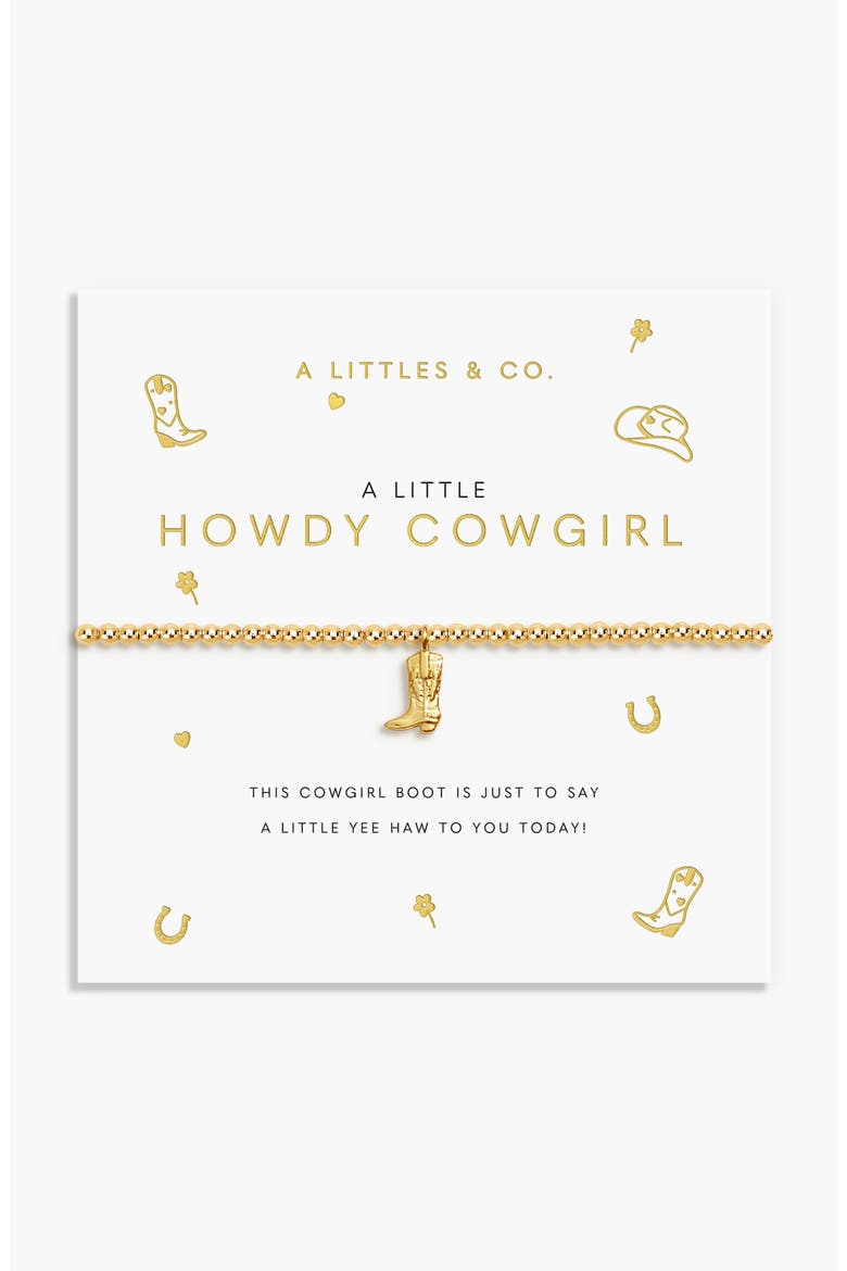 A Little 'Howdy Cowgirl' Bracelet In Gold-Tone Plating, Main, color, Metallic Gold