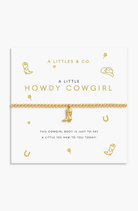 A Little 'Howdy Cowgirl' Bracelet In Gold-Tone Plating