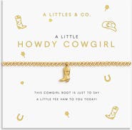 A Littles & Co A Little 'Howdy Cowgirl' Bracelet In Gold-Tone Plating