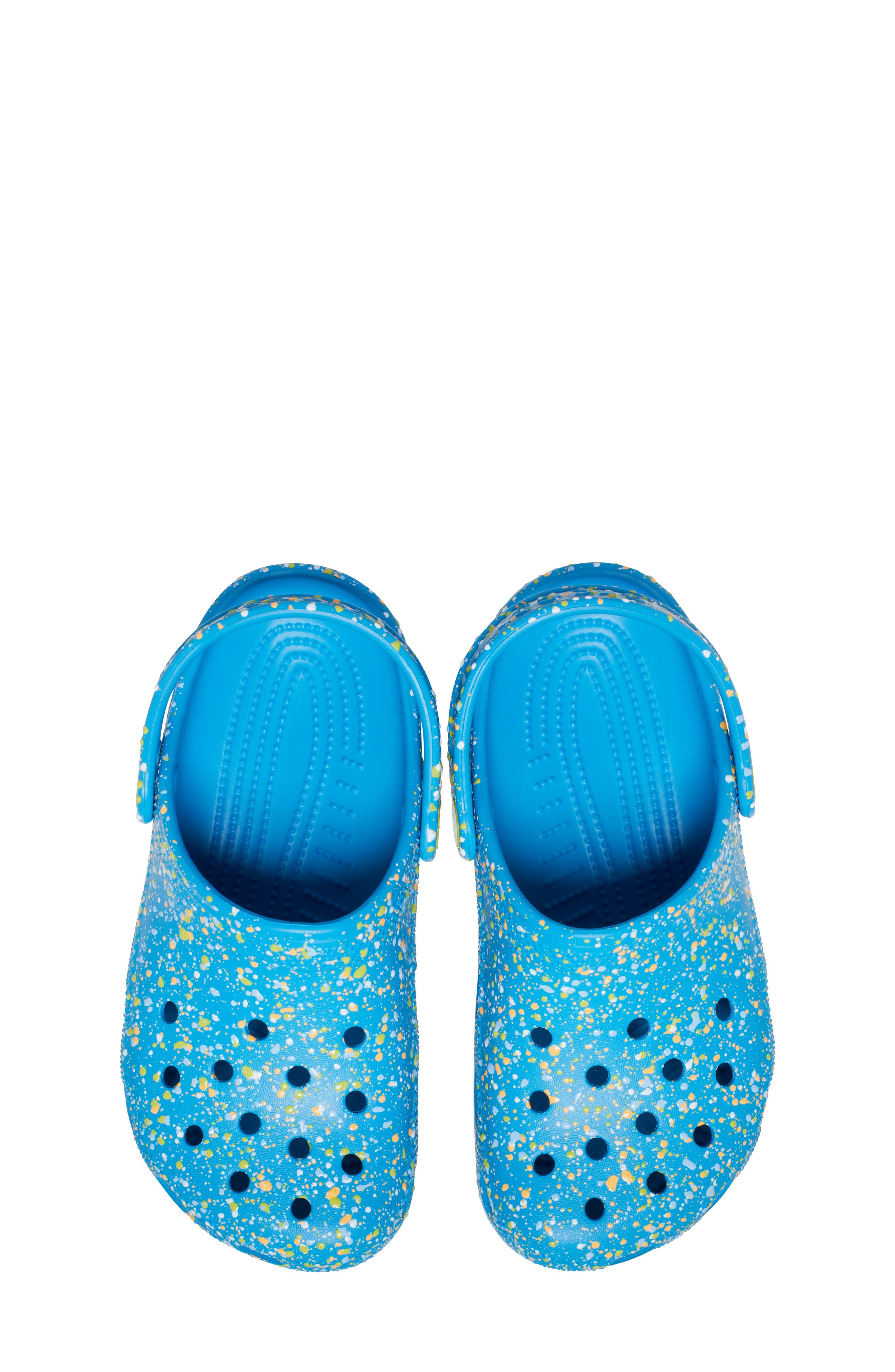 CROCS Kids
 Classic Paint Splatter Clog, Alternate, color, Marina/ Multi