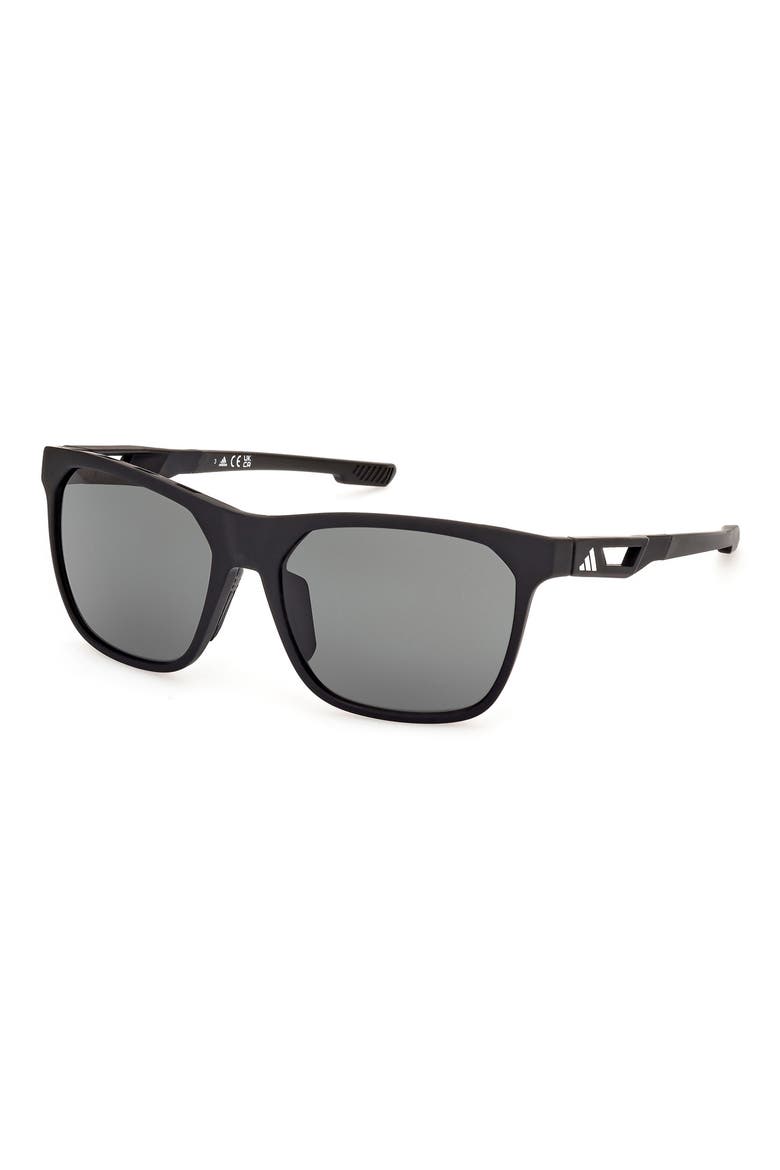 55mm Navigator Sunglasses, Alternate, color, MATTE BLACK / GREEN