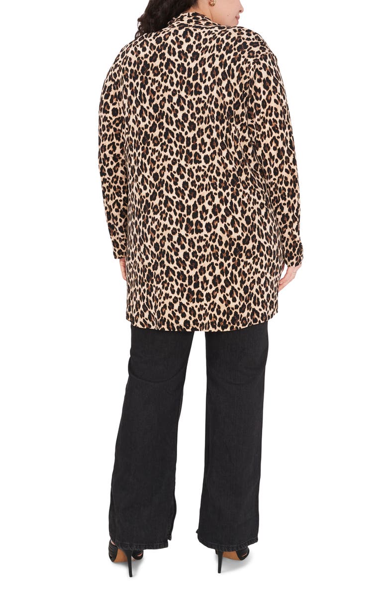 Vince Camuto Long Sleeve Leopard Open Front Cardigan, Alternate, color, 