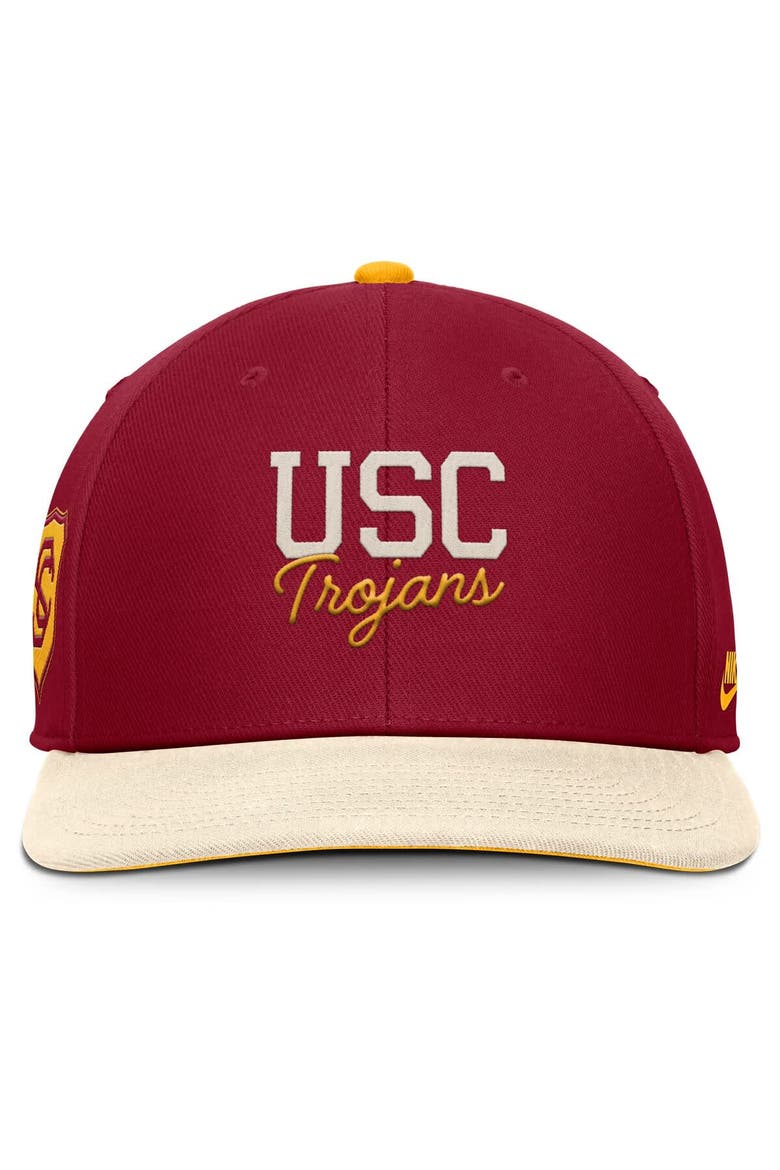 Men's Nike Cardinal/Cream USC Trojans Pro Legacy Script Snapback Hat, Alternate, color, Cardinal