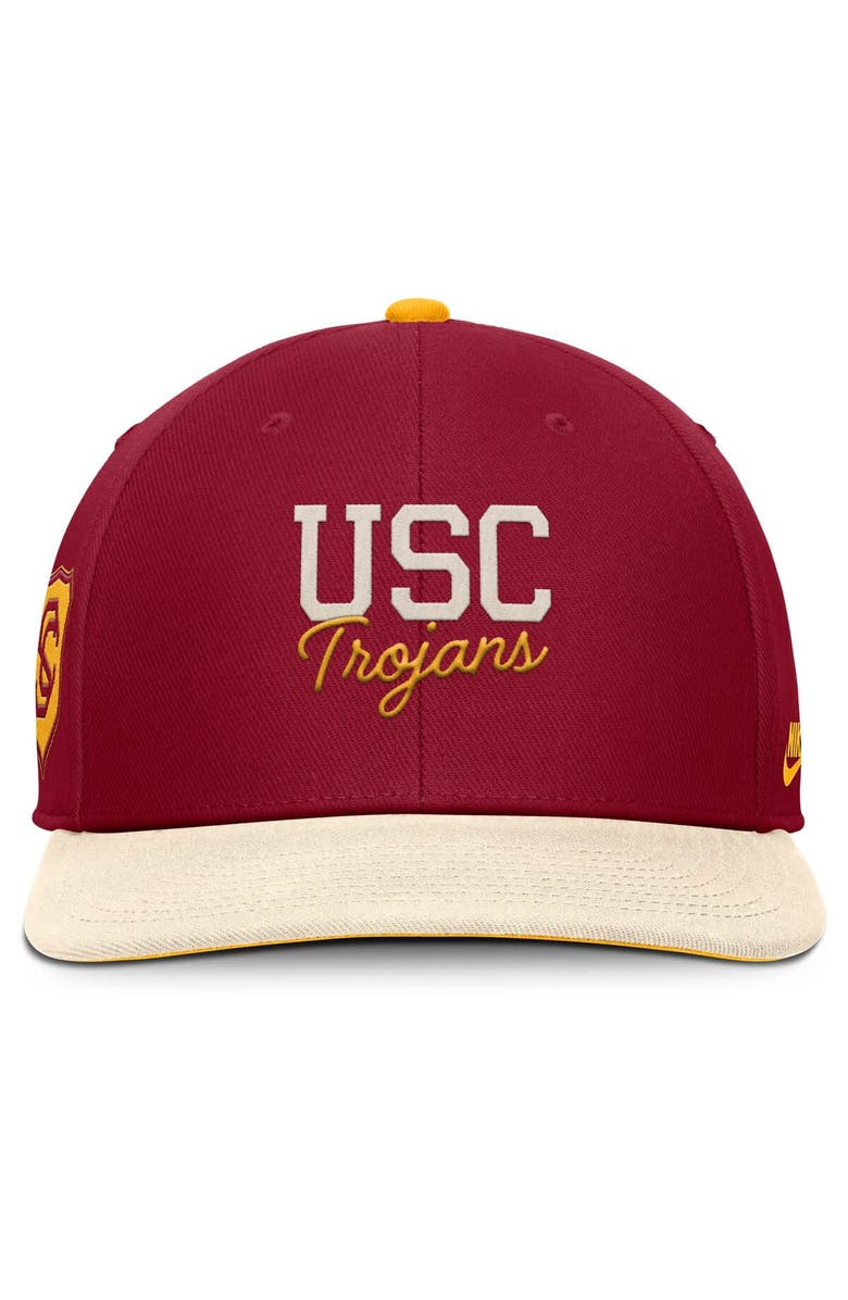 Nike Men's Nike Cardinal/Cream USC Trojans Pro Legacy Script Snapback Hat, Alternate, color, Cardinal