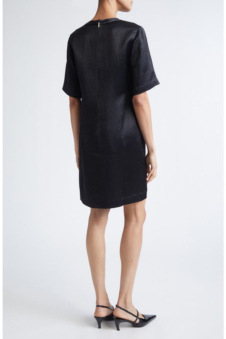 Embellished Washed Twill Minidress, Alternate, color, BLACK