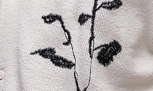 Topman Embroidered Boxy Cotton Blend Button-up Shirt In White