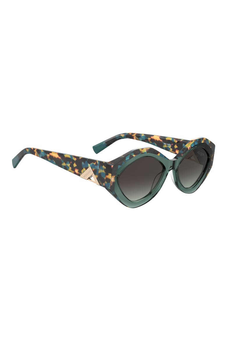 56mm Oval Sunglasses, Alternate, color, GREEN HAVANA