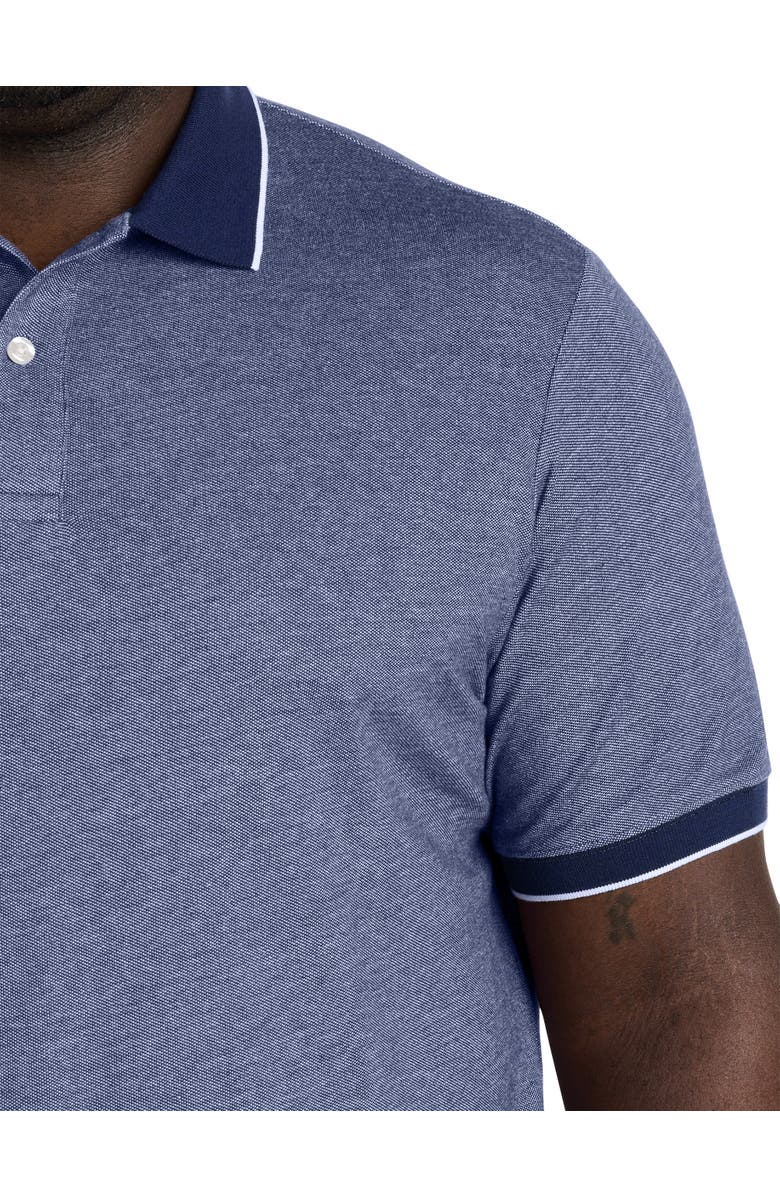Harbor Bay by DXL Big & Tall Oxford Tipped Polo Shirt, Alternate, color, 