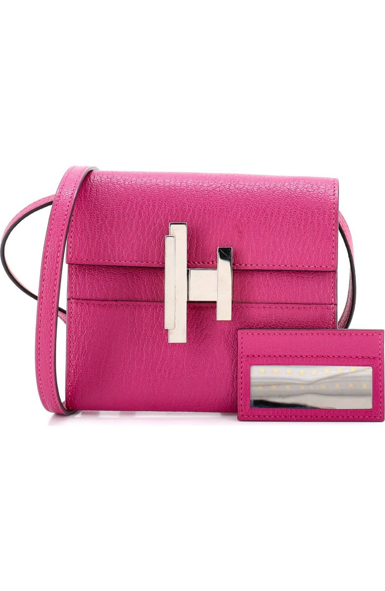 Pre-Owned Hermes Cinhetic To Go Wallet Chevre Mysore Mini, Alternate, color, Rose Pourpre