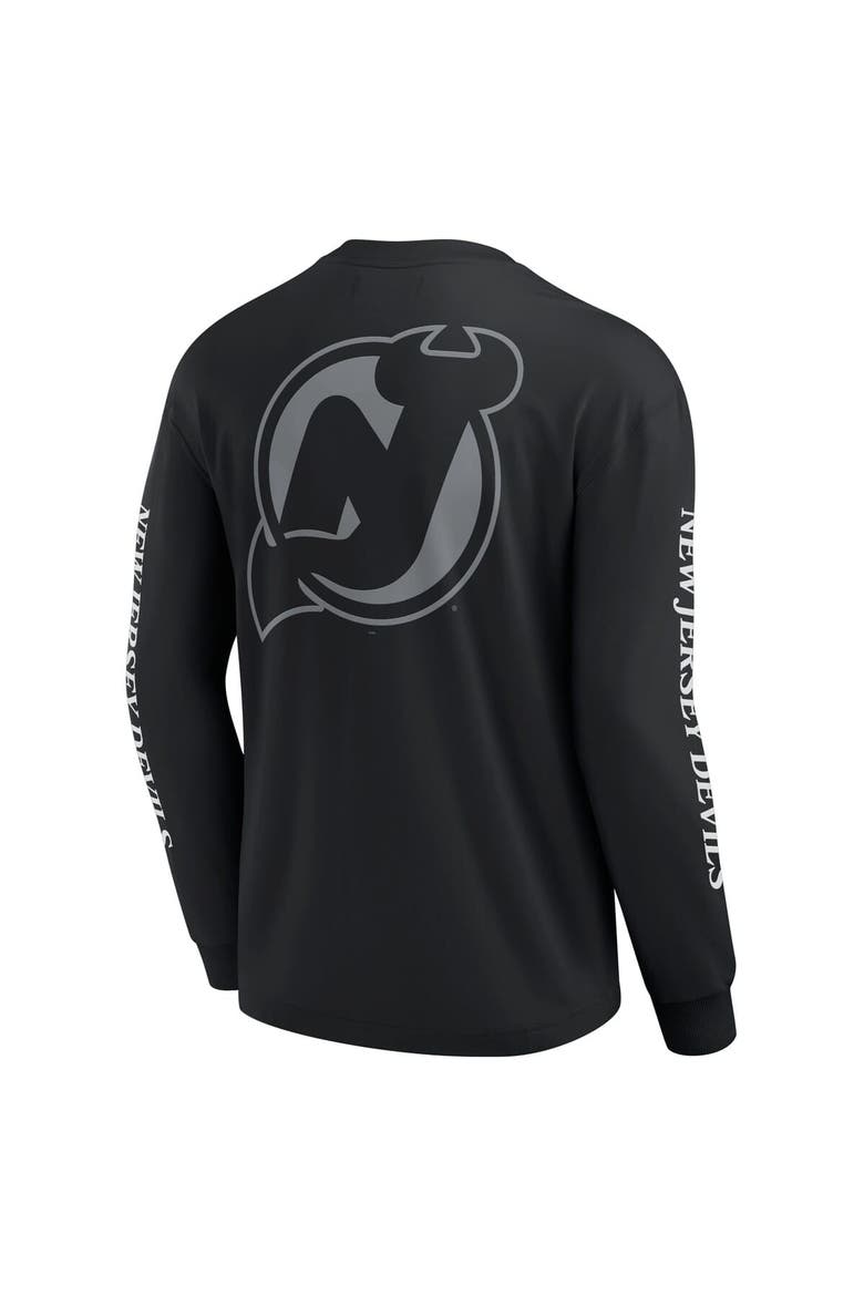 Men's Fanatics Black New Jersey Devils Elements Strive Long Sleeve T-Shirt, Alternate, color, Black