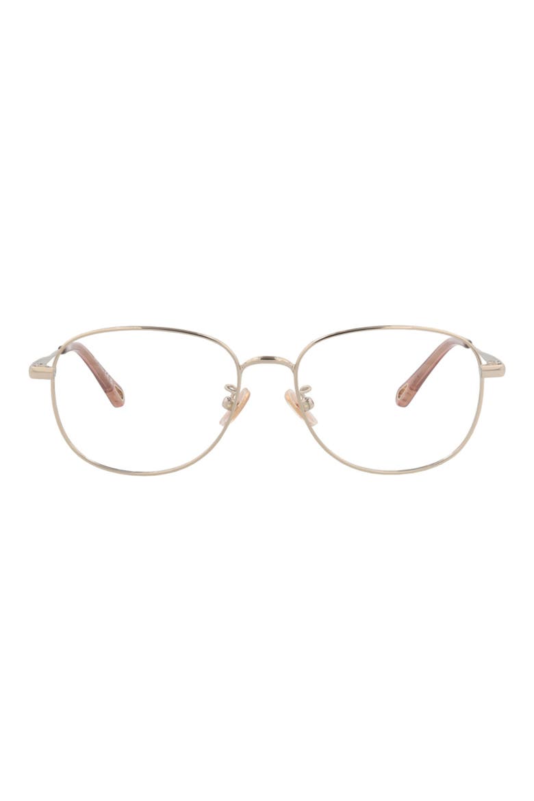 53mm Round Optical Glasses, Main, color, GOLD GOLD TRANSPARENT