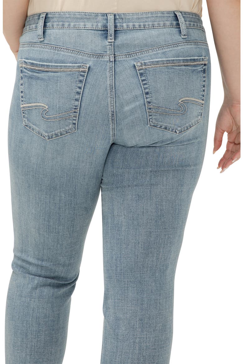Suki Curvy Raw Hem Mid Rise Crop Straight Leg Jeans, Alternate, color, INDIGO