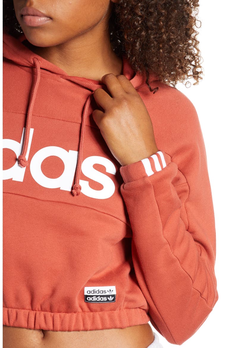 Crop Hoodie, Alternate, color, SHIFT ORANGE