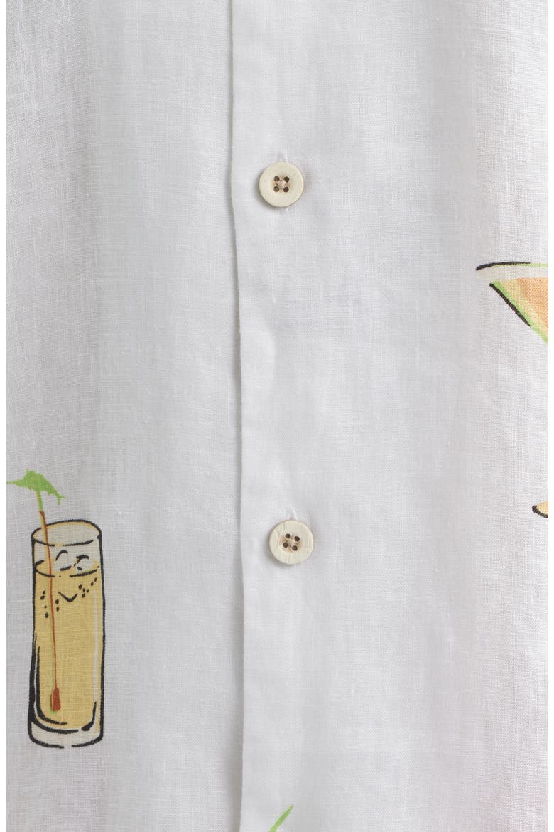 Mixers Short Sleeve Linen Button-Up Shirt, Alternate, color, CONTINENTAL