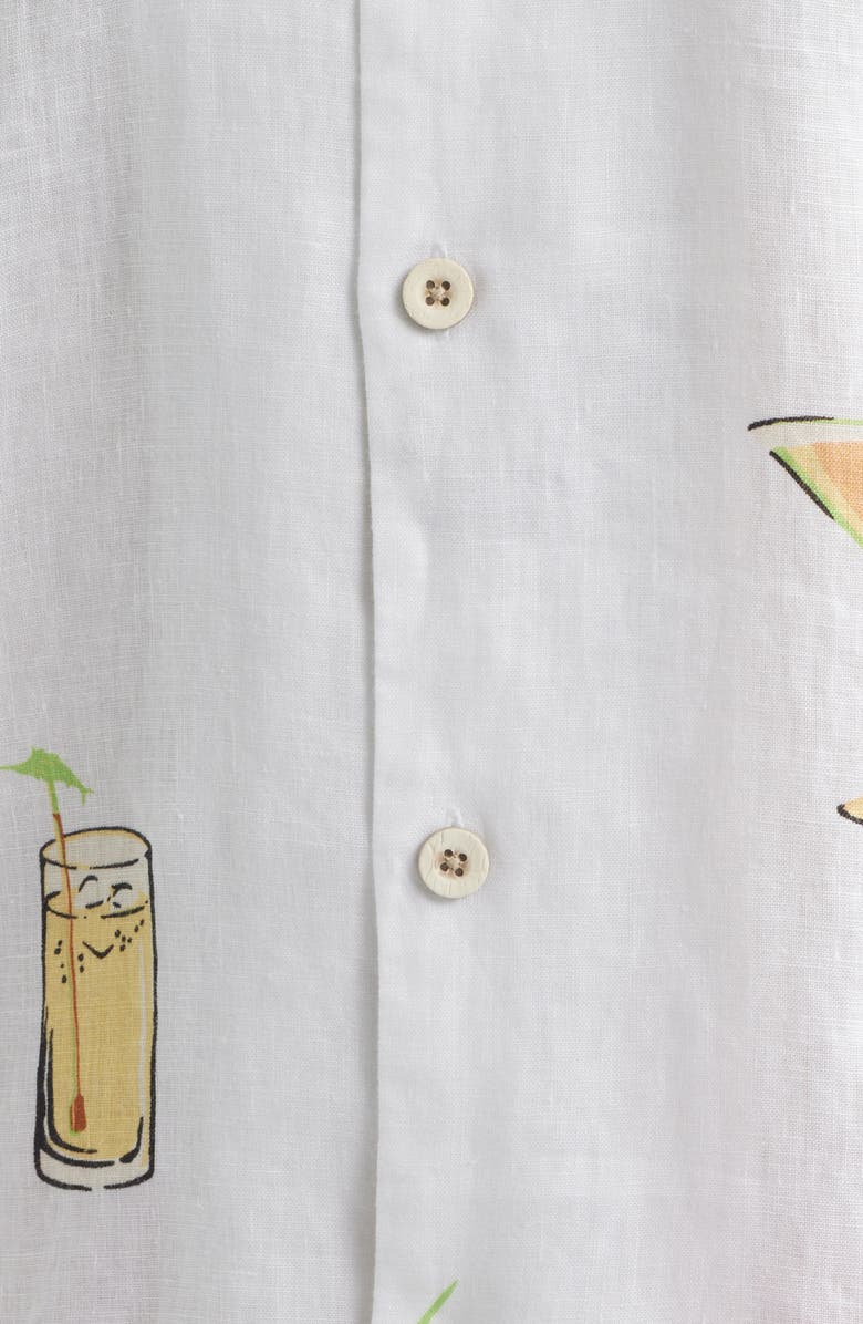 Tommy Bahama Mixers Short Sleeve Linen Button-Up Shirt, Alternate, color, Continental