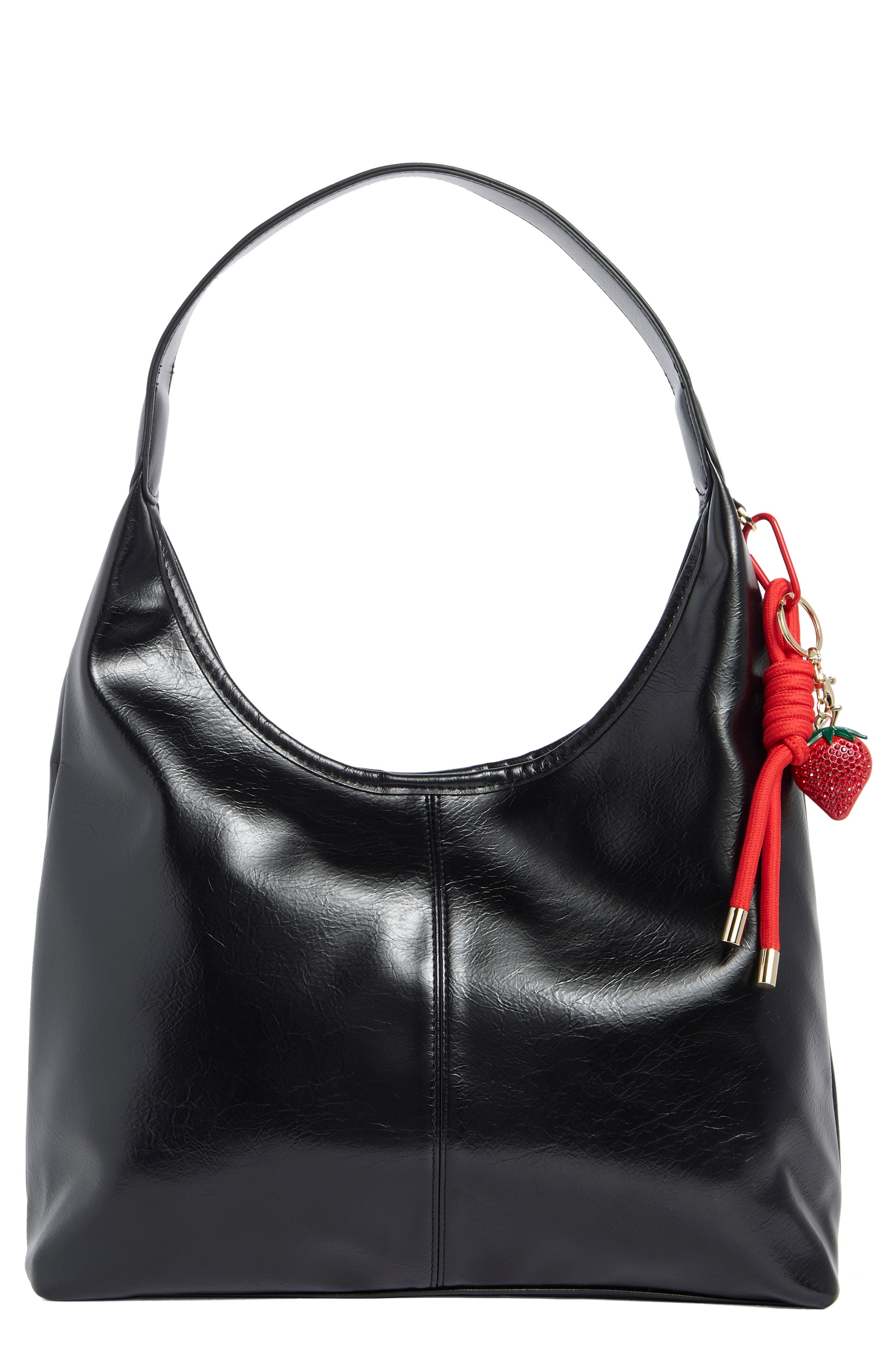 Madden Girl Crinkle Hobo Bag, Main, color, Black