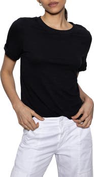 Sanctuary Perfect Roll Sleeve Cotton T-Shirt