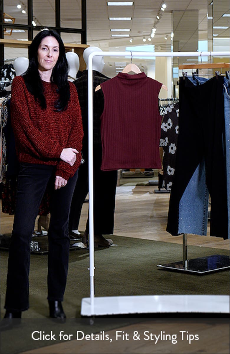 Mock Neck Sleeveless Rib Top, sales video thumbnail