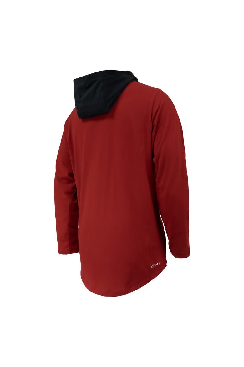 Youth Nike Crimson Oklahoma Sooners Sideline Performance Long Sleeve Hoodie T-Shirt, Alternate, color, Crimson