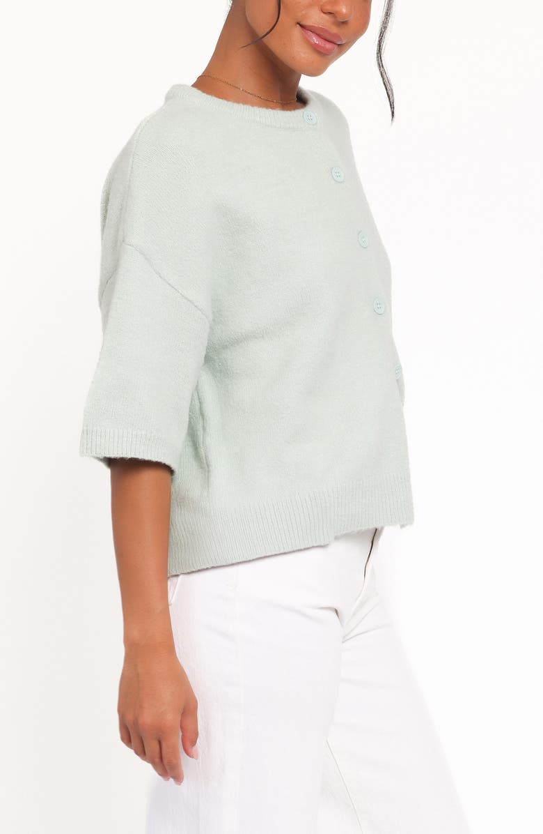 Petal & Pup Lilith Elbow Sleeve Cardigan, Alternate, color, Sage