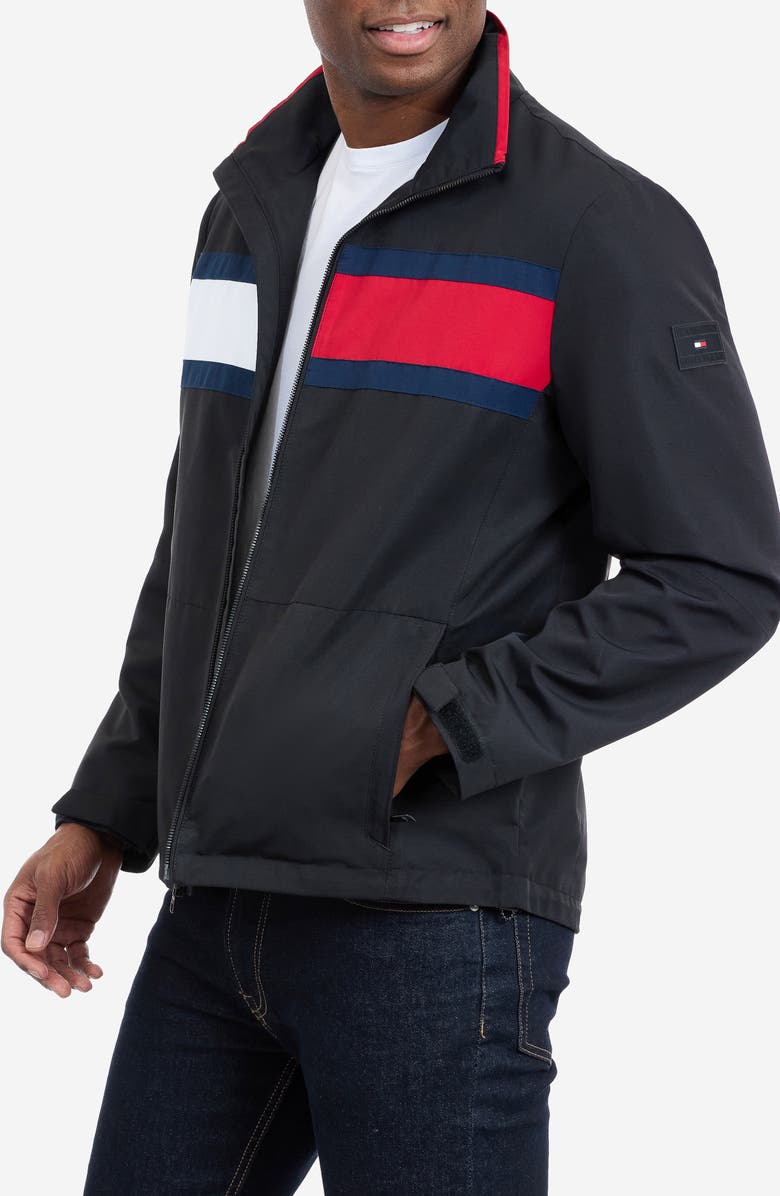 Tommy Hilfiger Flag Softshell Zip Jacket, Alternate, color, Black