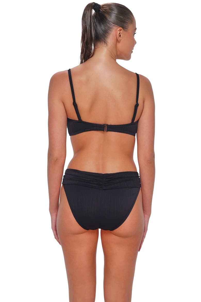 Loretta Bandeau Bikini Swimsuit Top - DD Cup, Alternate, color, Black Seagrass Texture