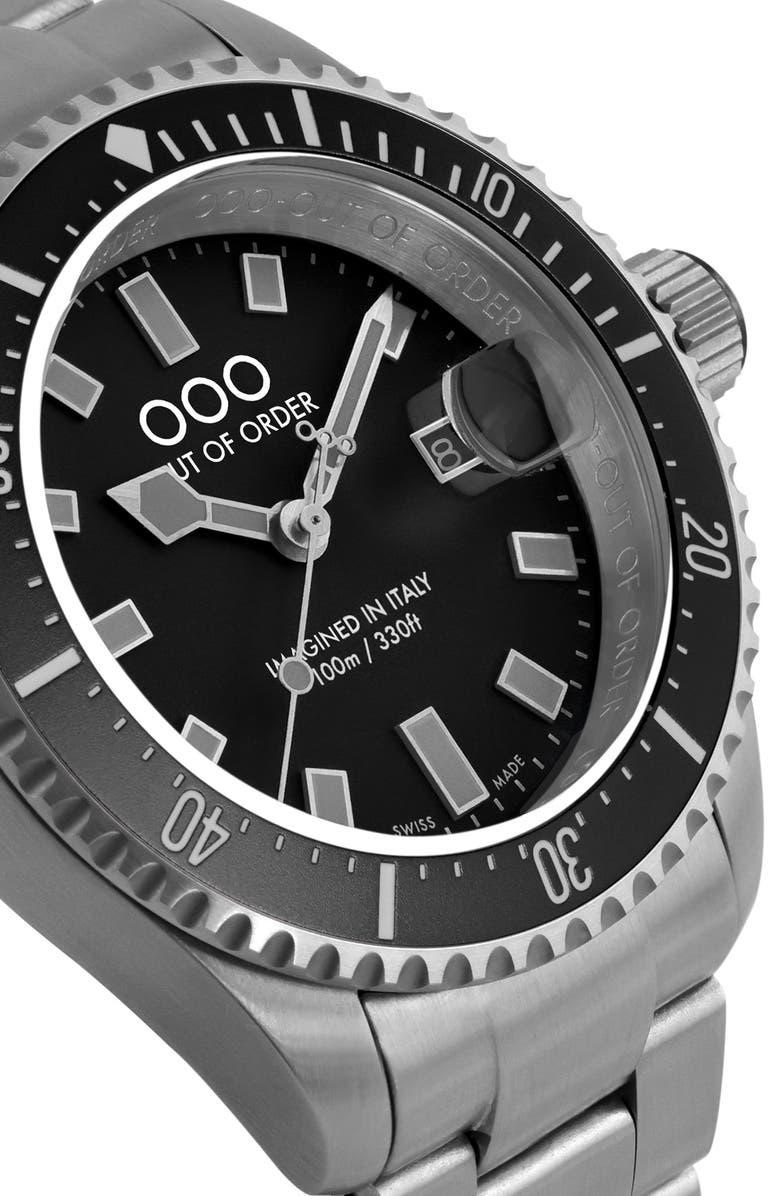 OUT OF ORDER Casanova Bracelet Watch, 44mm, Alternate, color, Black