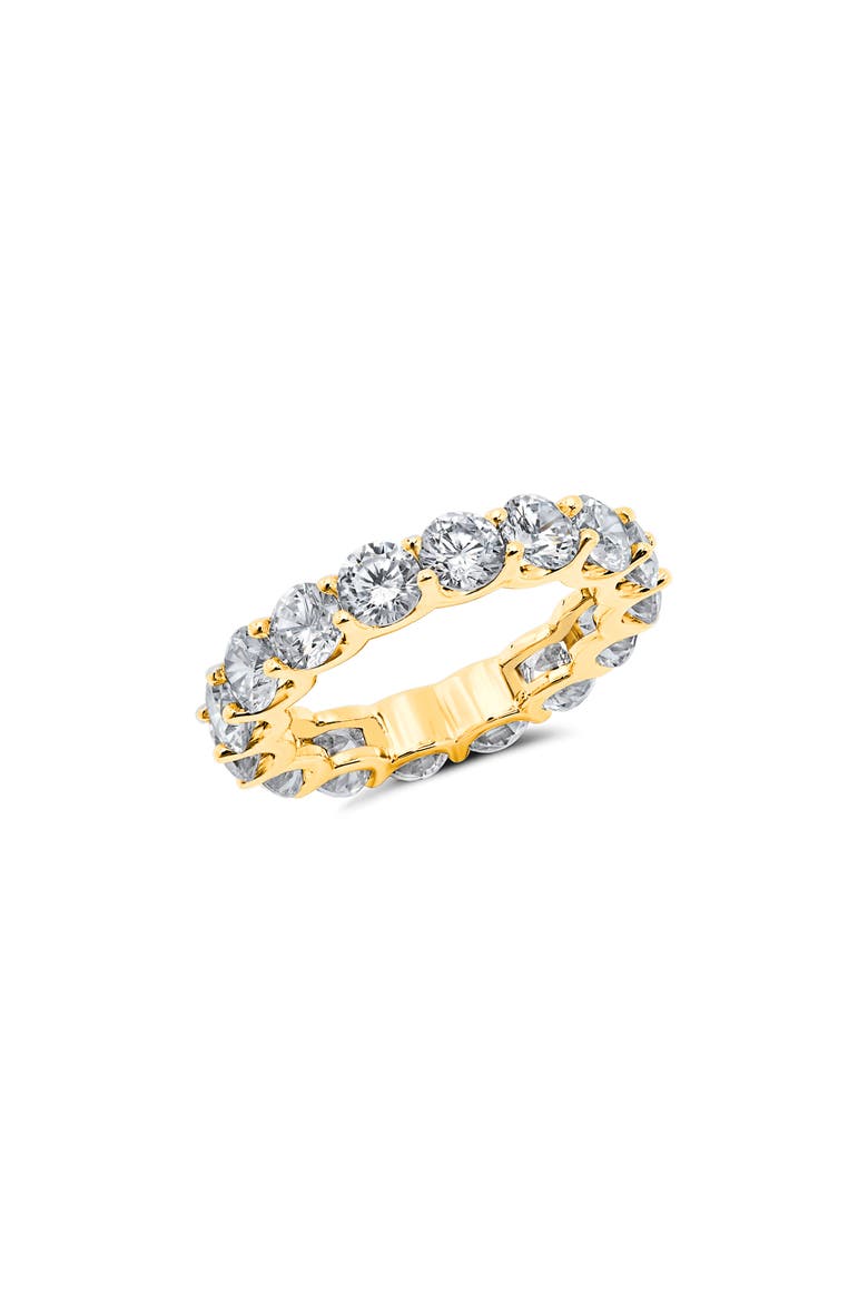 Brilliant Cut Eternity Band Ring, Main, color, 18KYG/ CLEAR STONE