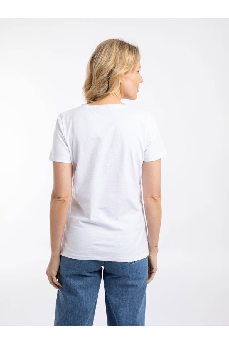 Hailey V-Neck T-Shirt, Alternate, color, White