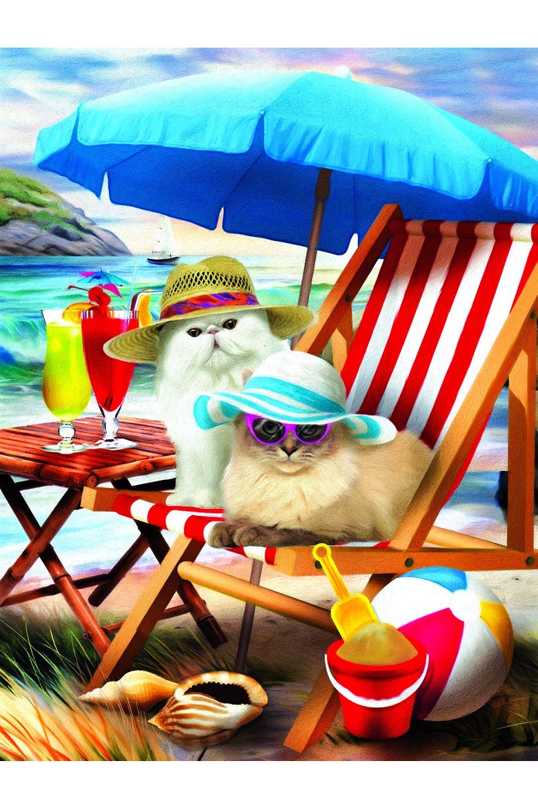 Beach Cats 300 piece Jigsaw Puzzle for Adults, Alternate, color, Multicolor