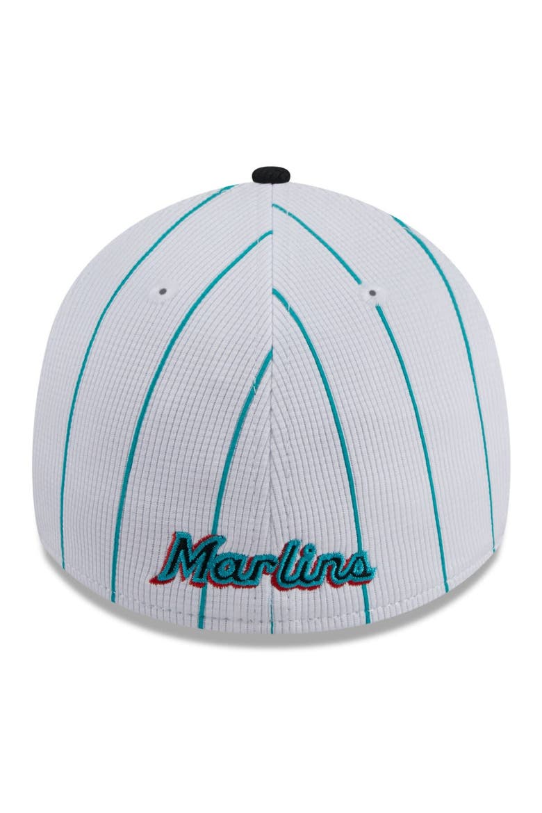 Men's New Era  White Miami Marlins 2024 Batting Practice 39THIRTY Flex Hat, Alternate, color, White