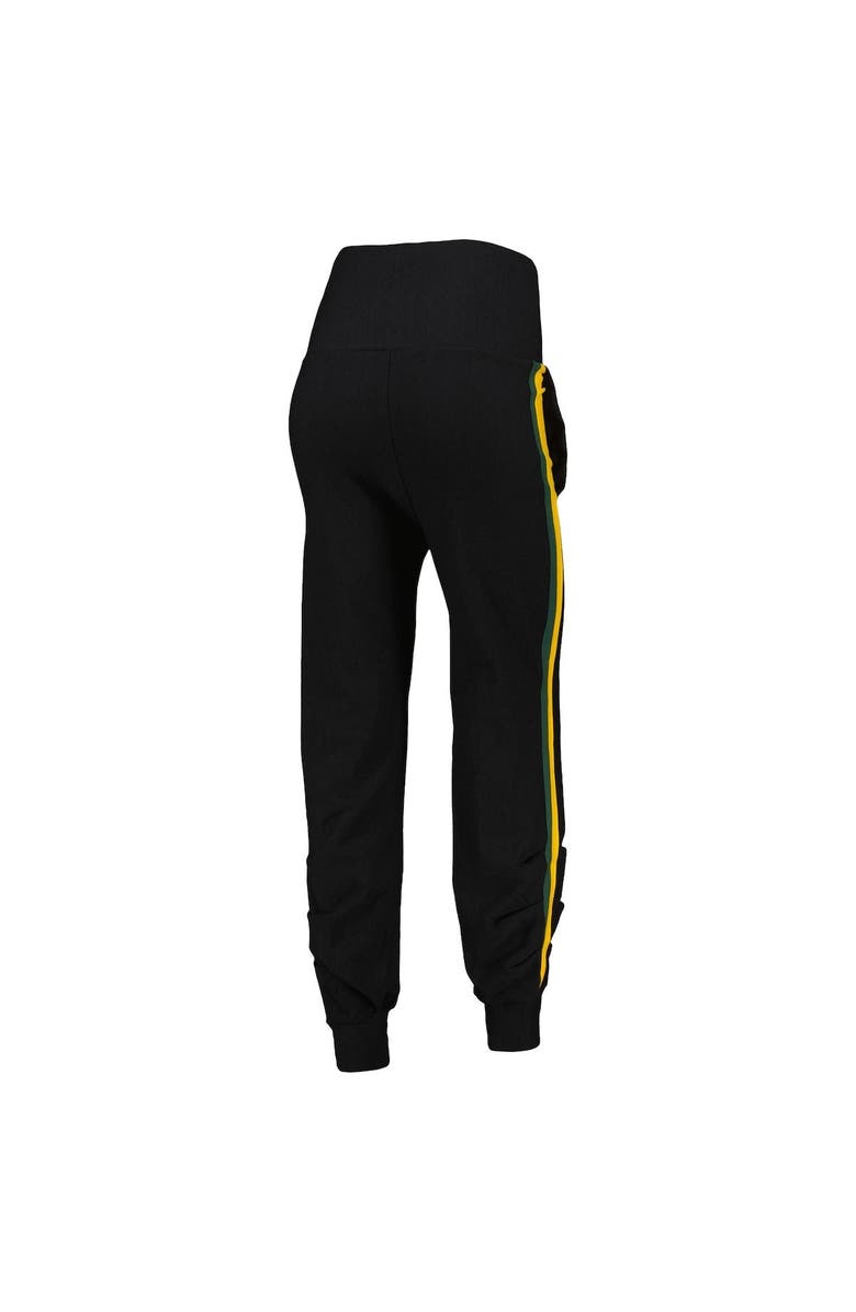 KIYA TOMLIN Women's KIYA TOMLIN Black Green Bay Packers Stripe Tri-Blend Joggers, Alternate, color, 