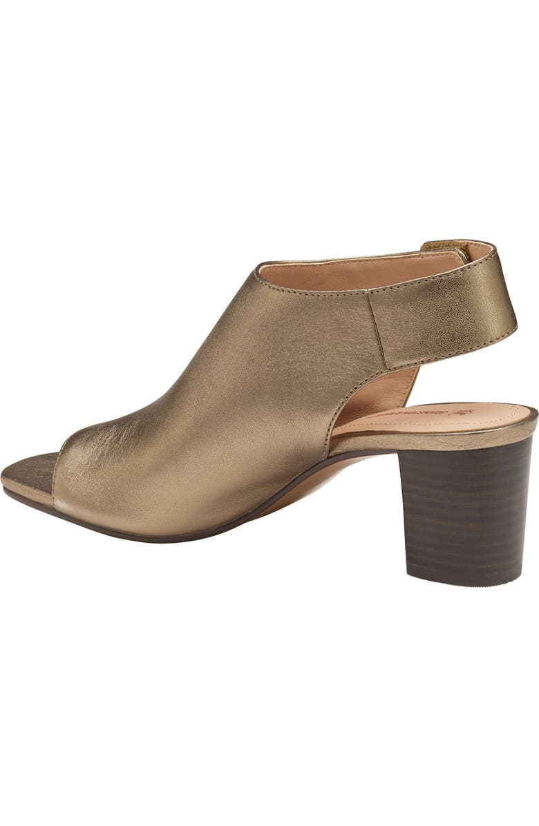 Johnston & Murphy Evelyn Open Toe Sandal Bootie, Alternate, color, Bronze Metallic Shee