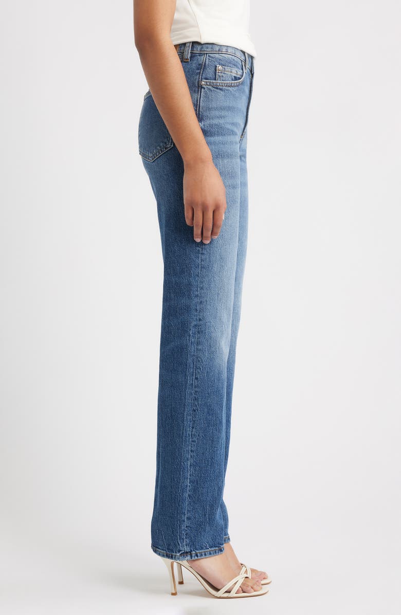 BOSS Parkway Slim Straight Leg Jeans, Alternate, color, Navy