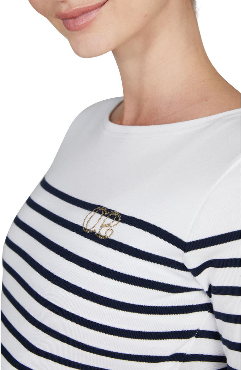 Cache Coeur Benodet Maternity and nursing sailor shirt, Alternate, color, White/Navy