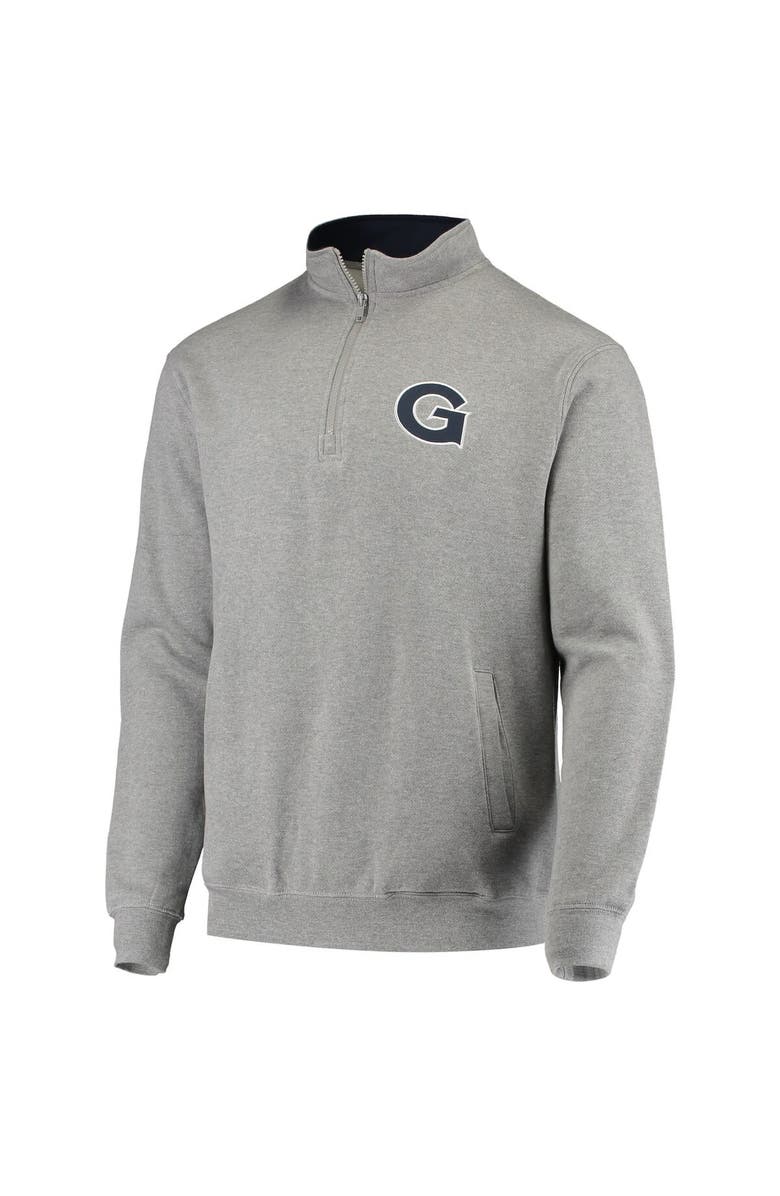 COLOSSEUM Men's Colosseum Heathered Gray Georgetown Hoyas Tortugas Logo Quarter-Zip Jacket, Alternate, color, Heather Gray