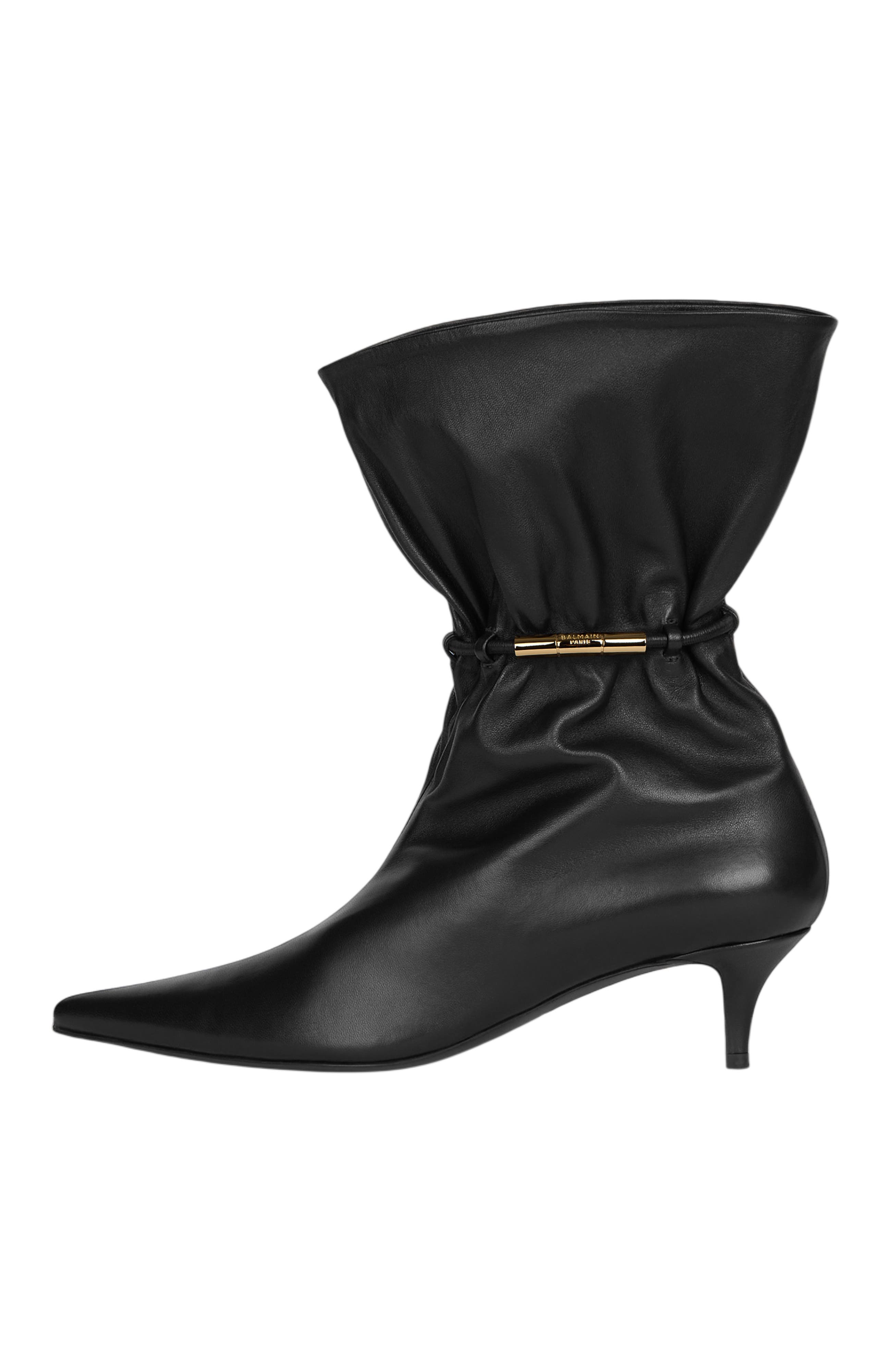 Sphynx Smooth Leather Ankle Boots, Alternate, color, black
