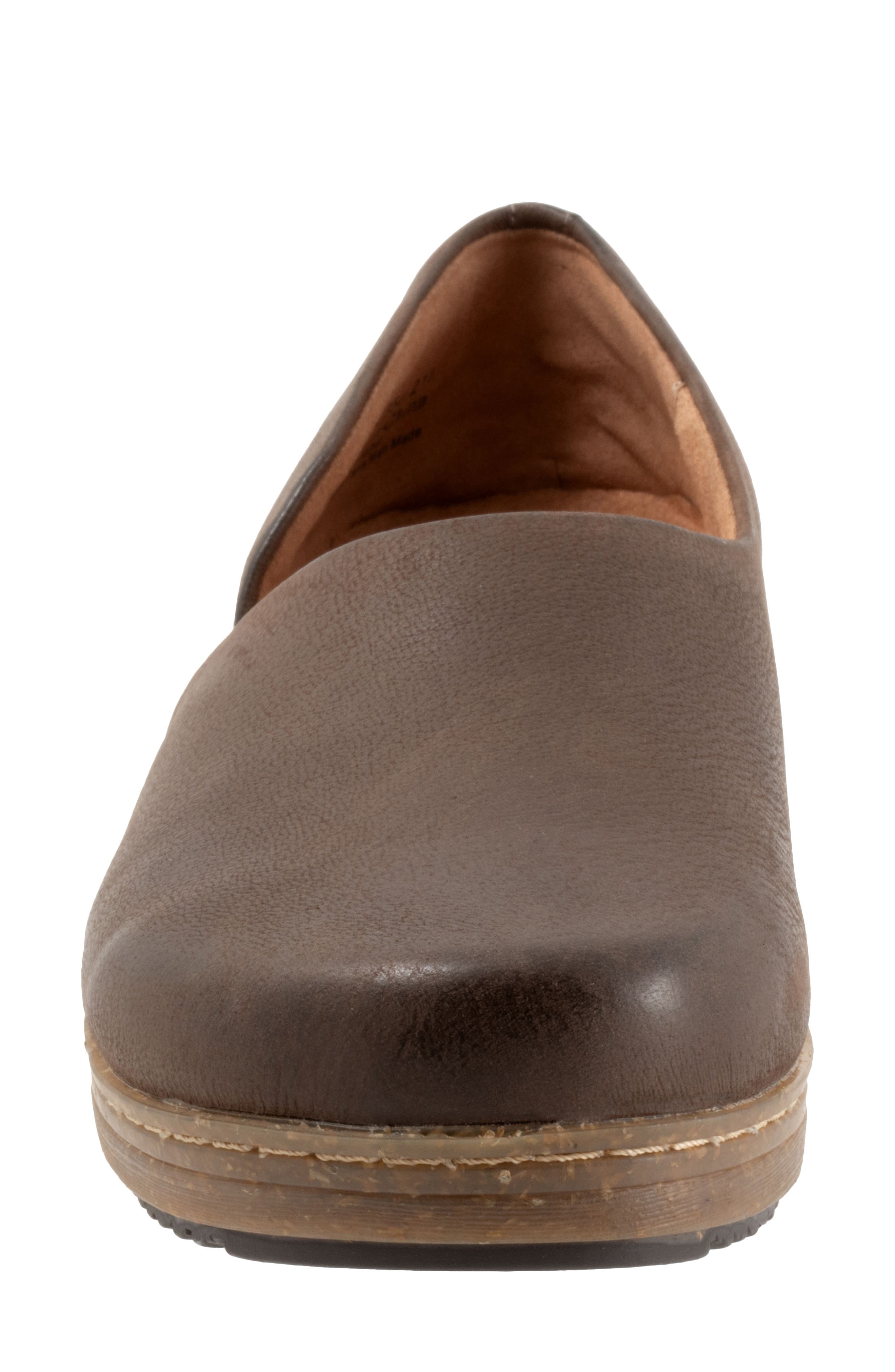 Addie Half d'Orsay Platform Clog, Alternate, color, DARK BROWN NUBUCK