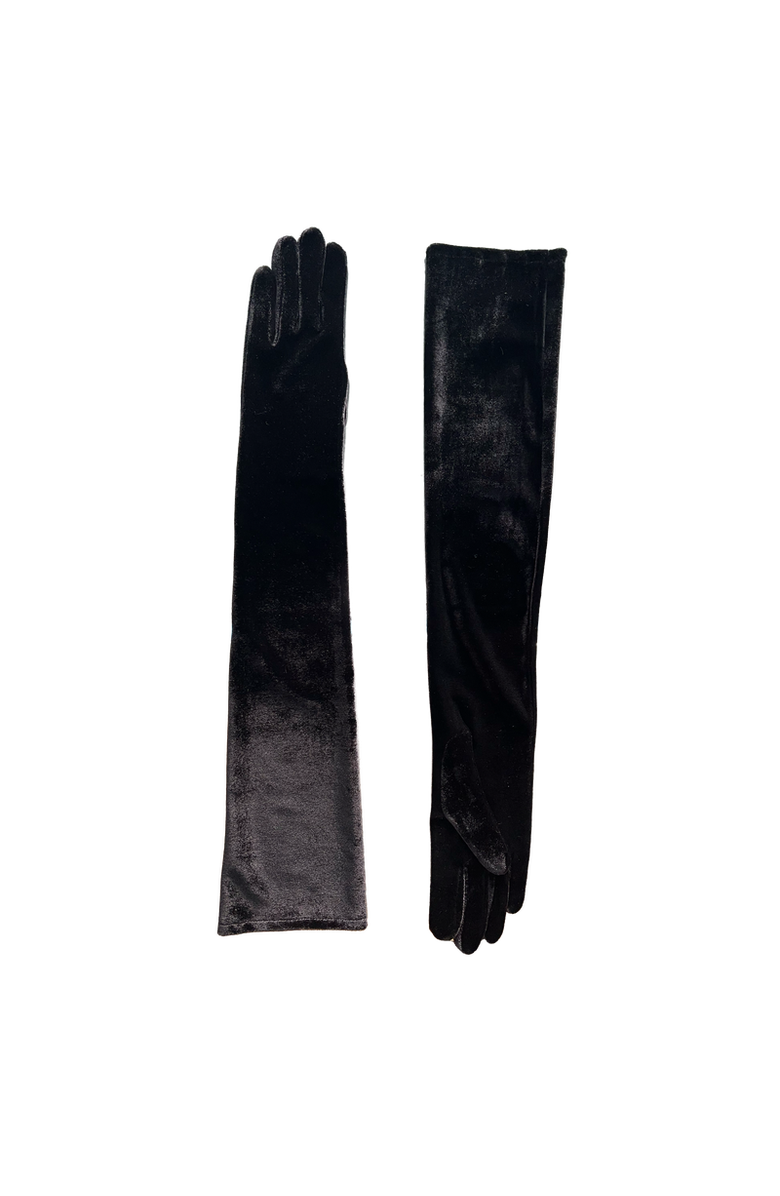 Agnelle Glamour Velvet Gloves Arm Length, Main, color, 