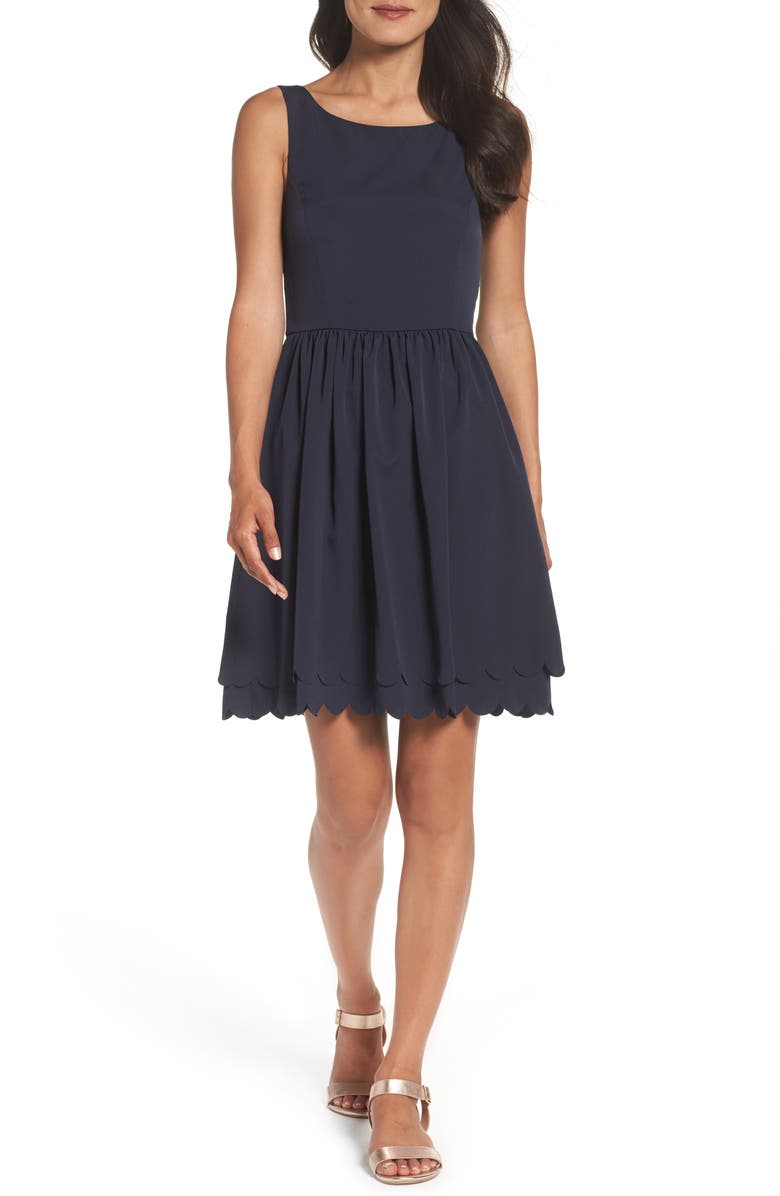 Eliza J Fit & Flare Dress, Main, color, 