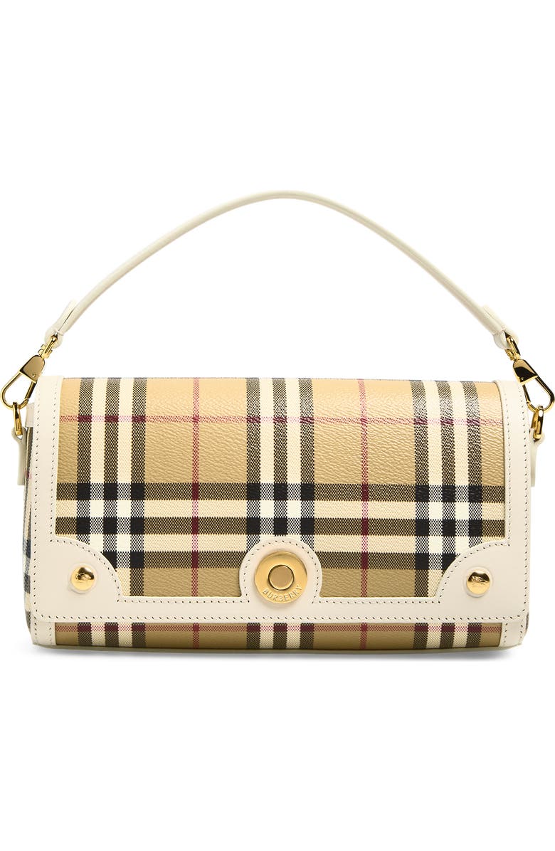 Burberry Small Note Shoulder Bag, Main, color, Vintage Check/ Soap