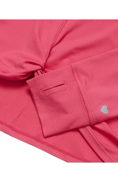 Lands' End Girls Active Long Sleeve Twist Top In Pink