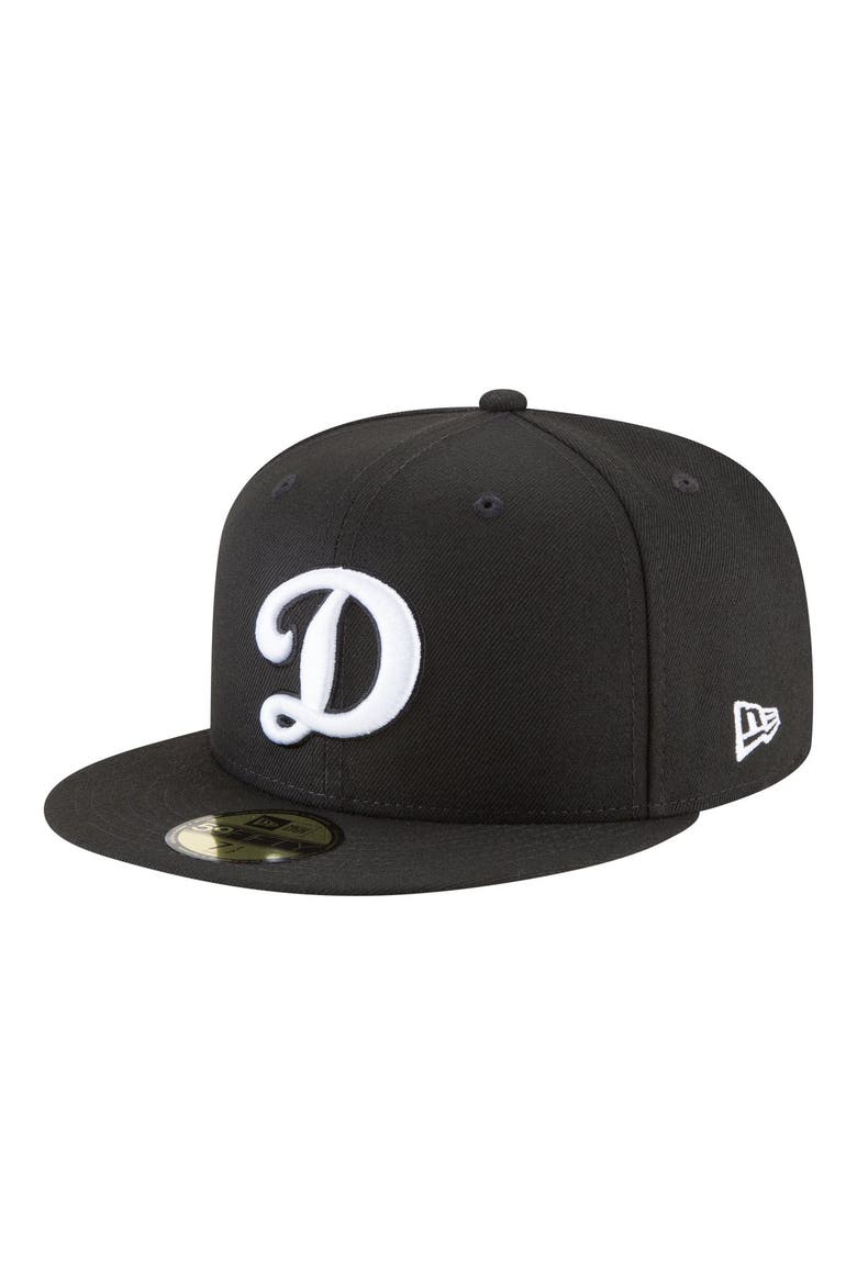 Men's New Era  Black Los Angeles Dodgers Blue Heaven On Earth Marquee Patch 59FIFTY Fitted Hat, Alternate, color, Black